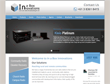 Tablet Screenshot of inaboxinnovations.com.au